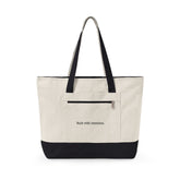 Canvas Tote Bag — "Built with Adventure" Zippered Beach & Travel Tote