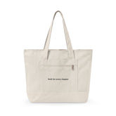 Canvas Tote Bag – 'Built for Every Chapter' / College Campus Zippered Tote