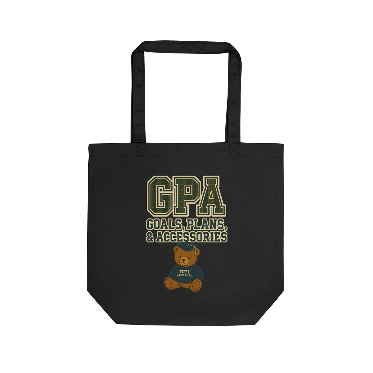 Eco-Friendly Tote Bag - GPA Goals, Plans & Accessories, Reusable Shopping Bag, School Tote, Gift for Students
