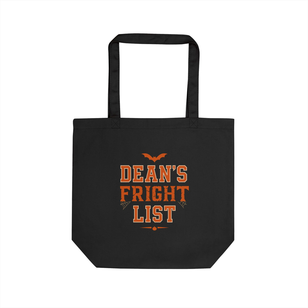 Halloween Eco Tote Bag, Reusable Shopping Bag, Dean's Fright List, Trick or Treat Bag, Spooky Season Tote, Gift for Halloween