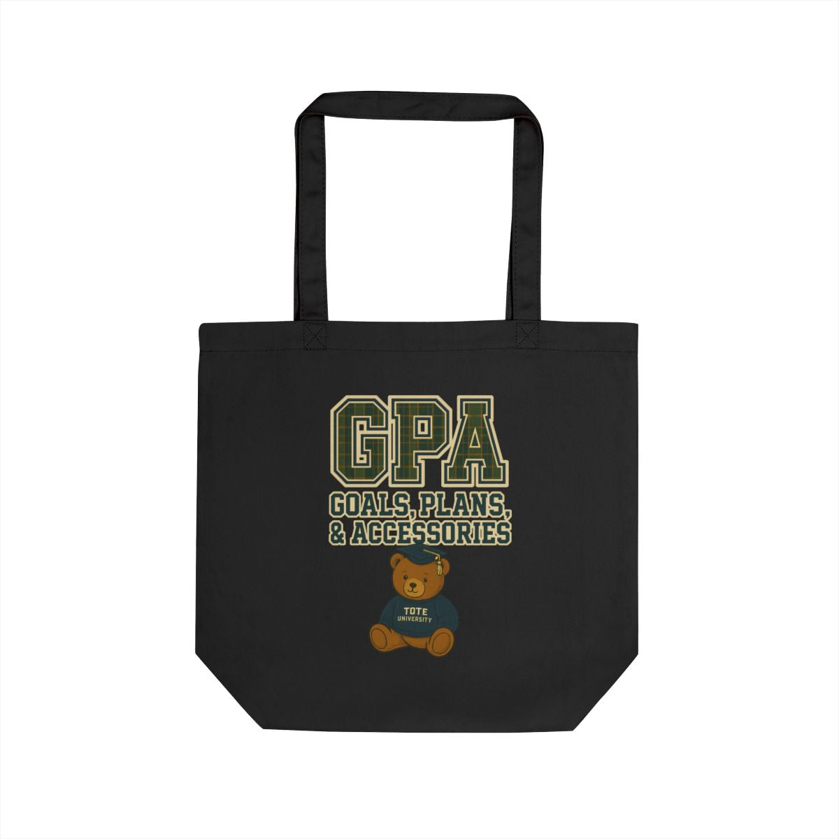 Eco-Friendly Tote Bag - GPA Goals, Plans & Accessories, Reusable Shopping Bag, School Tote, Gift for Students