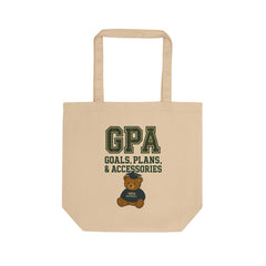 Eco-Friendly Tote Bag - GPA Goals, Plans & Accessories, Reusable Shopping Bag, School Tote, Gift for Students