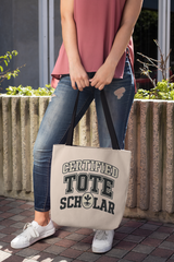 Certified Tote Scholar Eco Tote Bag - Perfect for Students, Teachers, Graduation Gifts, Library Outings, Shopping